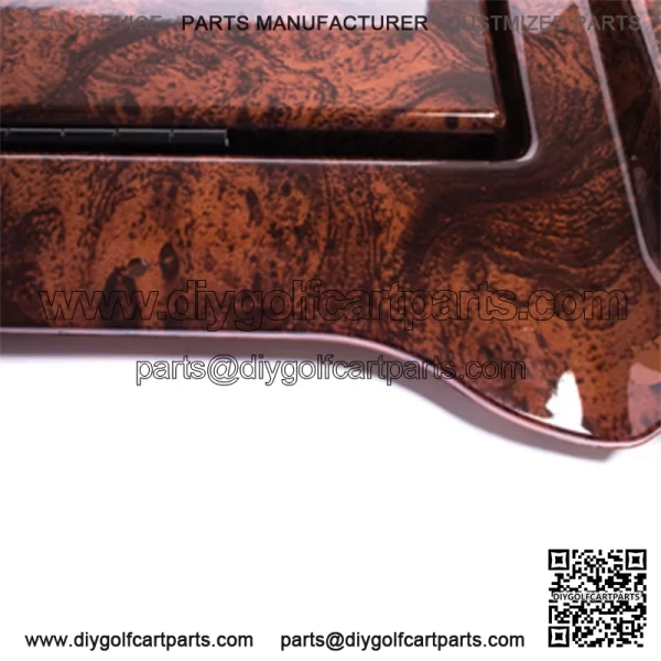 Club Car Precedent (08.5+) Golf Cart Woodgrain Dash Cover with Locking Doors - Image 4
