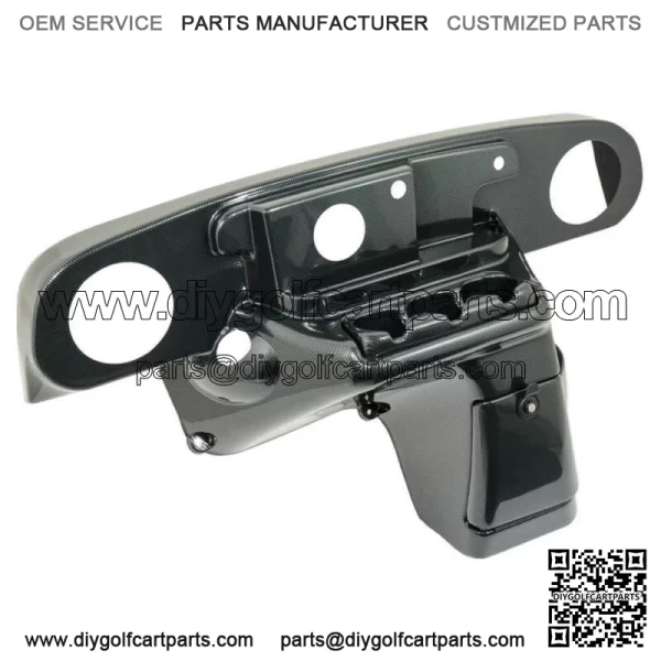 EZGO TXT (14-Up) Golf Cart Elite Radio Dash Cover - Carbon Fiber Finish - Image 3