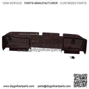 EZGO Golf Cart Woodgrain Dash Cover with Locking Doors for RXV 2008 and Up