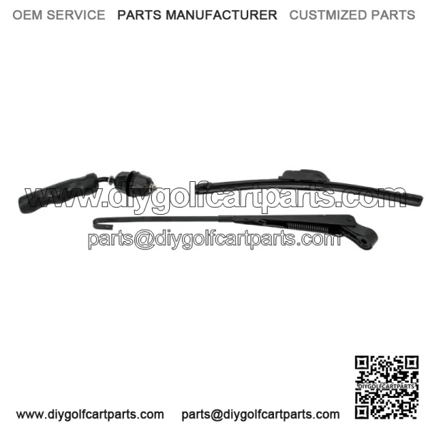 Universal Manual Windshield Wiper Blade Kit (Hand Operated) for Golf Carts
