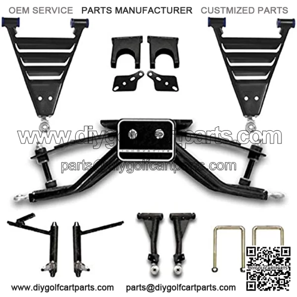 Heavy Duty Lift Kit for Club Car DS Golf Cart Models | 6 Inch A-Arm Lift Kit | Compatible with 1982-2003.5 Models with Metal Dust Covers - Image 2