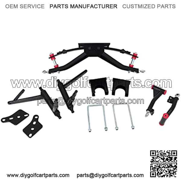Club Car DS 6 Inch Double A-Arm Golf Cart Lift Kit | Compatible with 2003-Up DS and Villager 2+2 Models with Plastic Dust Covers