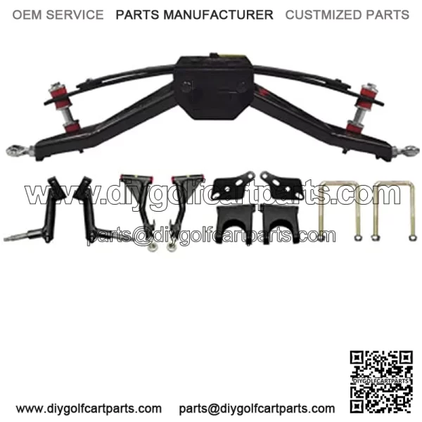 Club Car DS 6 Inch Double A-Arm Golf Cart Lift Kit | Compatible with 2003-Up DS and Villager 2+2 Models with Plastic Dust Covers - Image 3