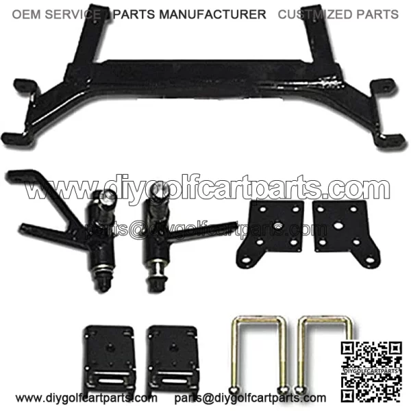 EZGO TXT 5" Drop Axle Golf Cart Lift Kit (Fits 2001.5-2013 Electric Models) - Image 2