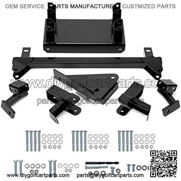 4" Block Lift Kit Compatible with Yamaha Golf Cart G29 Drive Model New Heavy Duty Steel Hard Black
