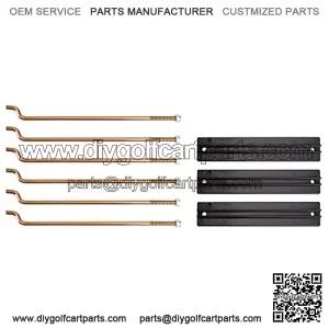 Golf Cart Battery Hold Down Plate and Rod kit for Club Car DS and Carryall Electric 1998-2005,OEM 101090801,1013683