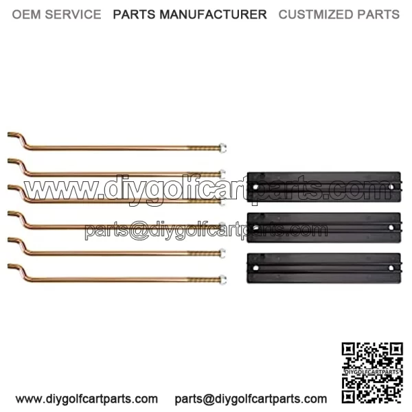 Golf Cart Battery Hold Down Plate and Rod kit for Club Car DS and Carryall Electric 1998-2005,OEM 101090801,1013683