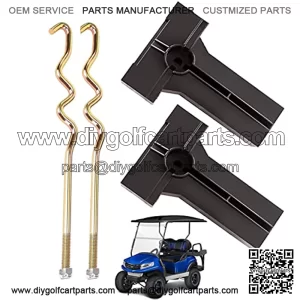 Club Car Precedent Battery Hold Down Plate fit for Golf Cart Club Car Precedent (2008.5-up) Replacement Part 103374801 103357701 - with 2pcs Battery Bolt S Type Rod