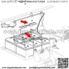 Golf Cart Battery Hold Down Retainer Plate and Rods Kit with Nuts for EZGO TXT 1994-up 36 Volt Electric, Replace OEM 70045G01, 70045-G01, 01101G01, 01101-G01 - Image 2