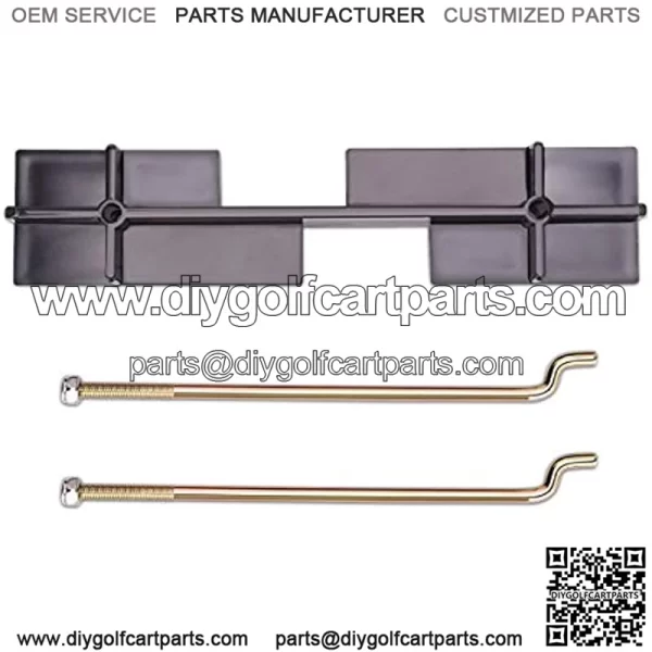 Golf Cart Battery Hold Down Retainer Plate and Rods Kit with Nuts for EZGO TXT 1994-up 36 Volt Electric, Replace OEM 70045G01, 70045-G01, 01101G01, 01101-G01 - Image 3