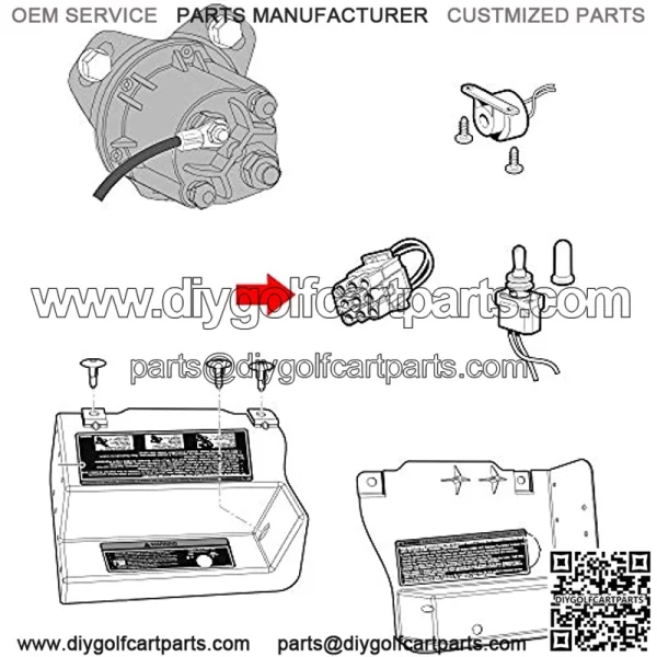 Jumper Run Plug for EZGO RXV 2008-up Electric Golf Cart 608039 - Image 2