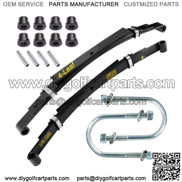 Golf Cart Rear Leaf Spring Heavy Duty (4 Leaf) for Club Car DS 1982+, Set Of 2 - Image 2