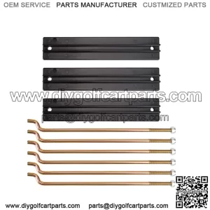 Golf Cart Battery Hold Down Retainer Plate Rod Kit fits Club Car DS 1981-2013