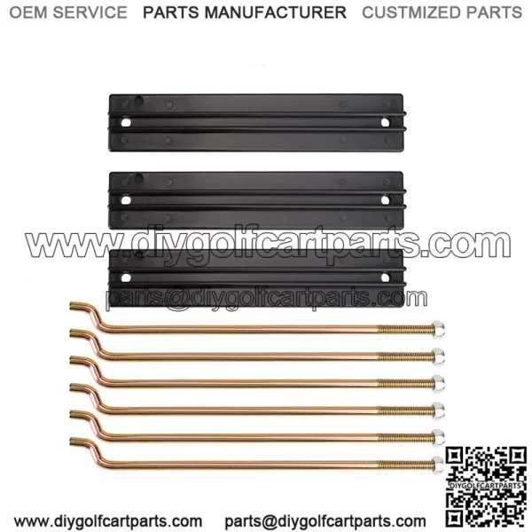 Golf Cart Battery Hold Down Retainer Plate Rod Kit fits Club Car DS 1981-2013