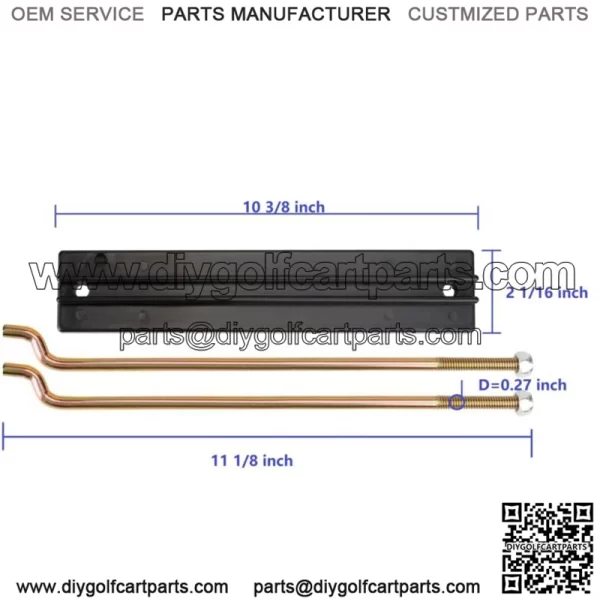 Golf Cart Battery Hold Down Retainer Plate Rod Kit fits Club Car DS 1981-2013 - Image 4