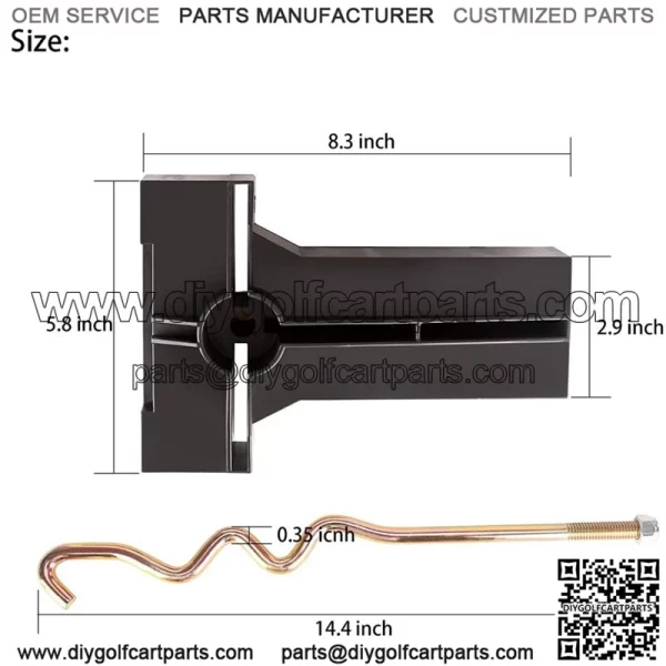 Golf Cart Battery Hold Down Plate Rod Kit for Club Car Precedent 08.5+ 103374801 - Image 4