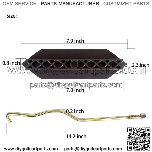 Golf Cart Battery Hold Down Plate Rod Kit, Club Car Precedent 04-08.5 102534001 - Image 3