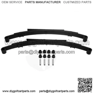 Golf Cart Rear Leaf Springs W/ Bushings 3 Leaf Set of 2 for Club Car