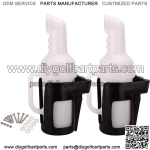 Golf Cart Sand Bottle W/ Handle Holder Fit EZGO Club Car Yamaha 2PCS