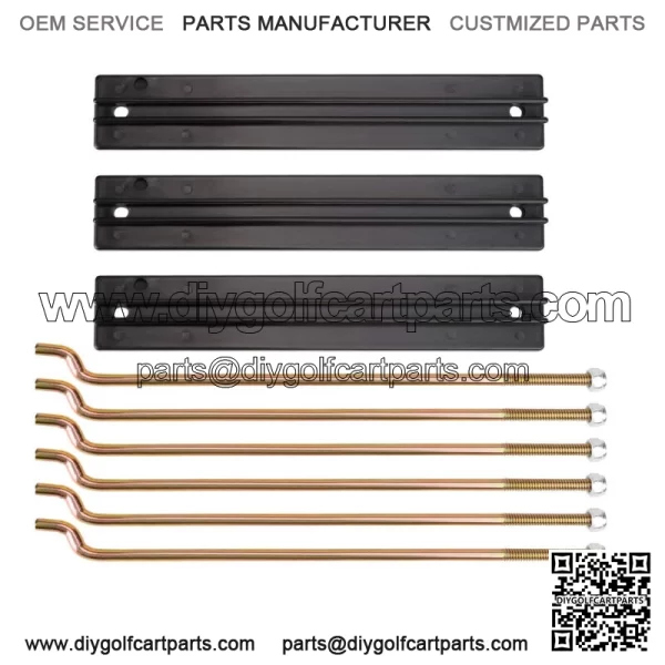 Golf Cart Battery Hold Down Plate Rods Kit for Club Car DS 98-05 101090801