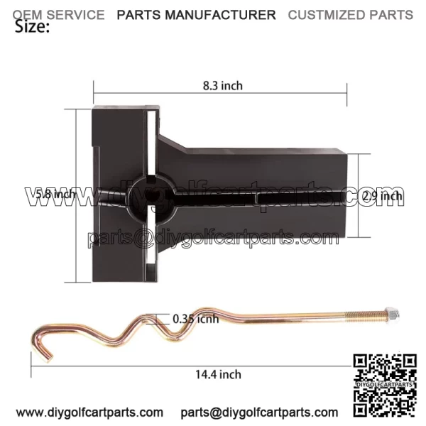 Golf Cart Battery Hold Down Plate for Club Car Precedent 2008.5-up 103374801 - Image 2