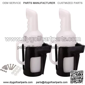 Golf Cart Sand Bottle W/ Handle Holder Fit EZGO Club Car Yamaha 2PCS