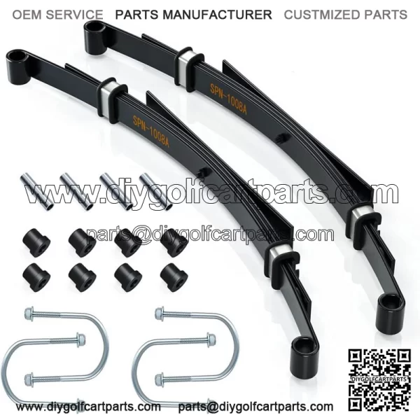 4-Leaf Heavy Duty Golf Cart Rear Leaf Spring for Club Car DS 1982-up W/ Bushing