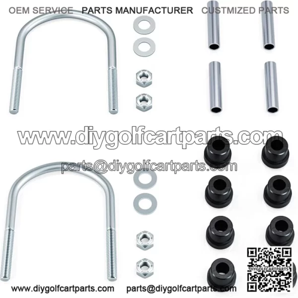 4-Leaf Heavy Duty Golf Cart Rear Leaf Spring for Club Car DS 1982-up W/ Bushing - Image 3