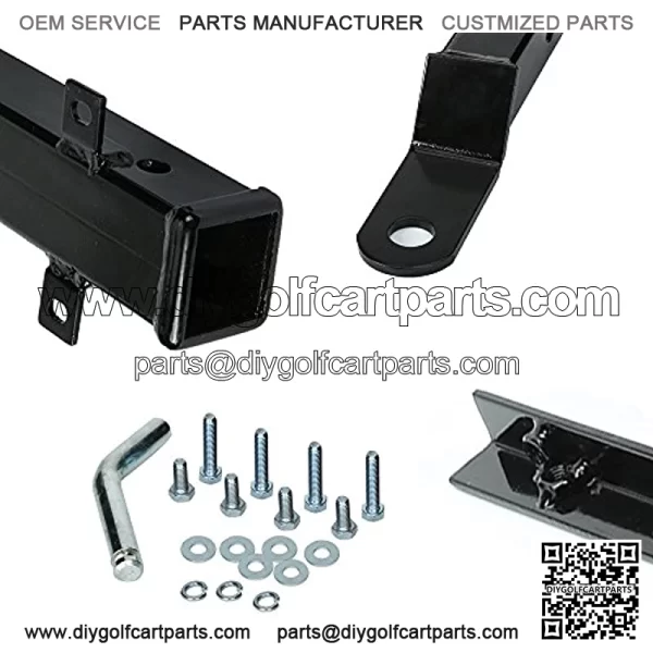 Heavy Duty Golf Car Rear Seat Trailer Hitch with Receiver for Step on Back - Image 3