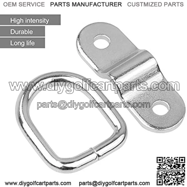 15 Pack D Ring Tie Down Anchors Heavy Duty Lashing Rings for Trailers Trucks Cargo RV ATVs Kayaks Vans Motorcycles Silver - Image 3