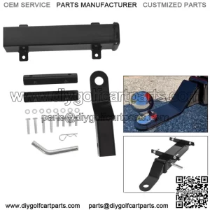 New Golf Cart Trailer Hitch Fits on Backseat Footrest For Club Car, Ezgo, Yamaha