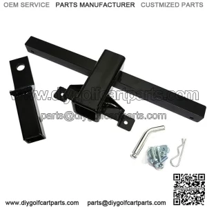 Black Steel Trailer Hitch for Club Car DS Golf Carts 1982 & up