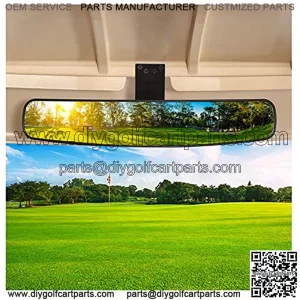 Panoramic Convex Golf Cart Mirror for EZGO, Club Car, Yamaha, Golf Cart Rear View Mirror