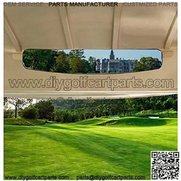 9Golf00 Golf Cart Rear View Mirror Extra Wide 180 Degree Panoramic Fit for Most Golf Carts Club Car Yamaha