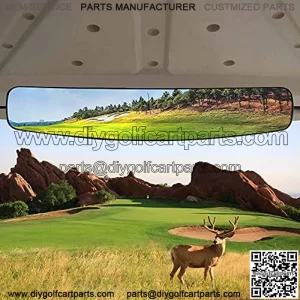 Golf cart Rear View Mirror,16.5" Extra Wide 180 Degree Rear View Mirror Fit for Golf Cart Club Car Yamaha (Rear View Mirror)