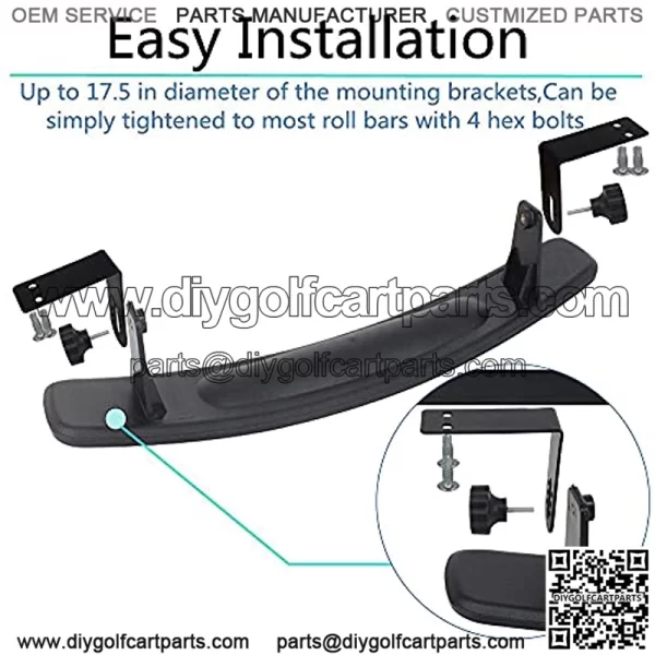 Golf cart Rear View Mirror,16.5" Extra Wide 180 Degree Rear View Mirror Fit for Golf Cart Club Car Yamaha (Rear View Mirror) - Image 4
