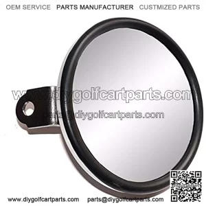 Universal 5. Chrome Convex Golf Cart Mirror fits Club Car, EZGO,Yamaha