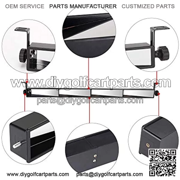 Universal Golf Cart 5 Panel Mirror for Club Car Yamaha, Eliminate Blind Spots Rear View Mirror - Image 4
