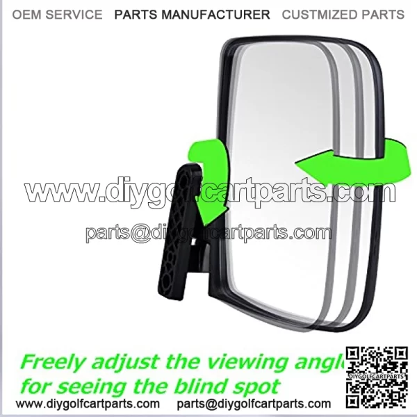 Universal Golf Cart Side View Mirrors Compatible with EzGo Club Car Yamaha, Style Accessories - Image 4