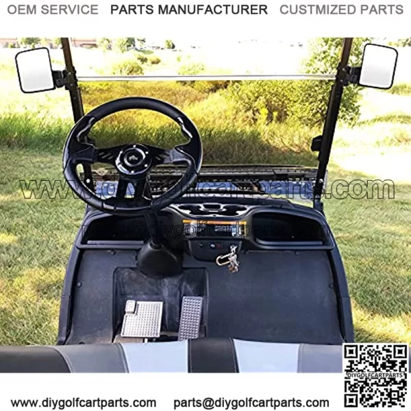 Espejo lateral universal compatible con carrito de golf de 1,9 a 2,5 cm, carrito de golf EZ-GO Zone Cart Square Tube Mount carrito de golf espejo lateral ?C Pares ?C Breakaway - Image 4
