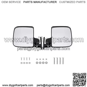 Golf Cart Side Mirror Universal Mount Rear View Fold-In For Club Car EZGO Yamaha