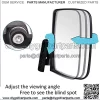 Universal Golf Cart Side View Mirrors Compatible with EzGo Club Car Yamaha, RHOX Style Accessories - Image 2