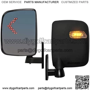 Revenge Golf Cart Parts & Accessories Universal Golf Cart LED Light Side Mirror Set