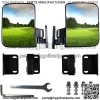 Mamiko No-Drilling Required Golf Cart Folding Side View Mirrors Compatible with Club Cart, Yamaha, EZGO, Star, Zone Carts Side Mirror for 1.25inch square tube - Sold in Pairs - Breakaway - Image 2