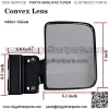 Mamiko No-Drilling Required Golf Cart Folding Side View Mirrors Compatible with Club Cart, Yamaha, EZGO, Star, Zone Carts Side Mirror for 1.25inch square tube - Sold in Pairs - Breakaway - Image 4