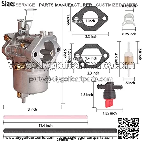 Carburetor for Club Car DS Carryall 1992-1997 Golf Cart FE290 Kawasaki Engine, OEM: 1016438 1016439 1016440 1016441 1016478 - Image 2