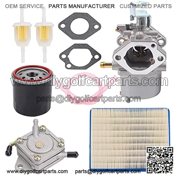 FE290 Carburetor + 1014523 Fuel Pump Replacement for Golf Cart Club Car DS Precedent Turf Carryall Carb 1018056-01 101805601 1019056-01 101905601 1016438 1016439 1016440 1016441 17561 1998-UP