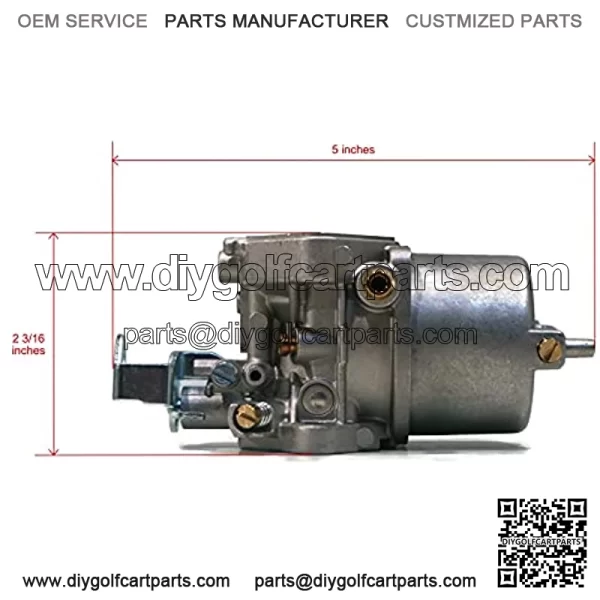 Carburetor with Fuel Line & Gaskets for 1992-1997 Club Car DS FE290cc Golf Carts - Image 2