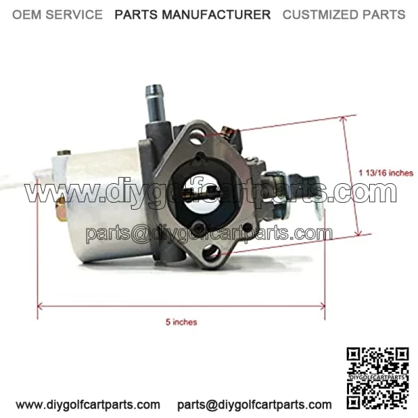 Carburetor with Fuel Line Kit for 1998-Up Club Car DS FE290 Gas Golf Cart Buggy - Image 2