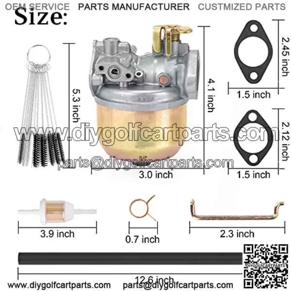 Carburetor Kit for Club Car DS Golf Cart Gas 1984-1991 Kawasaki 341cc Side Valve Engines OEM 1014541 1012508 - Image 2